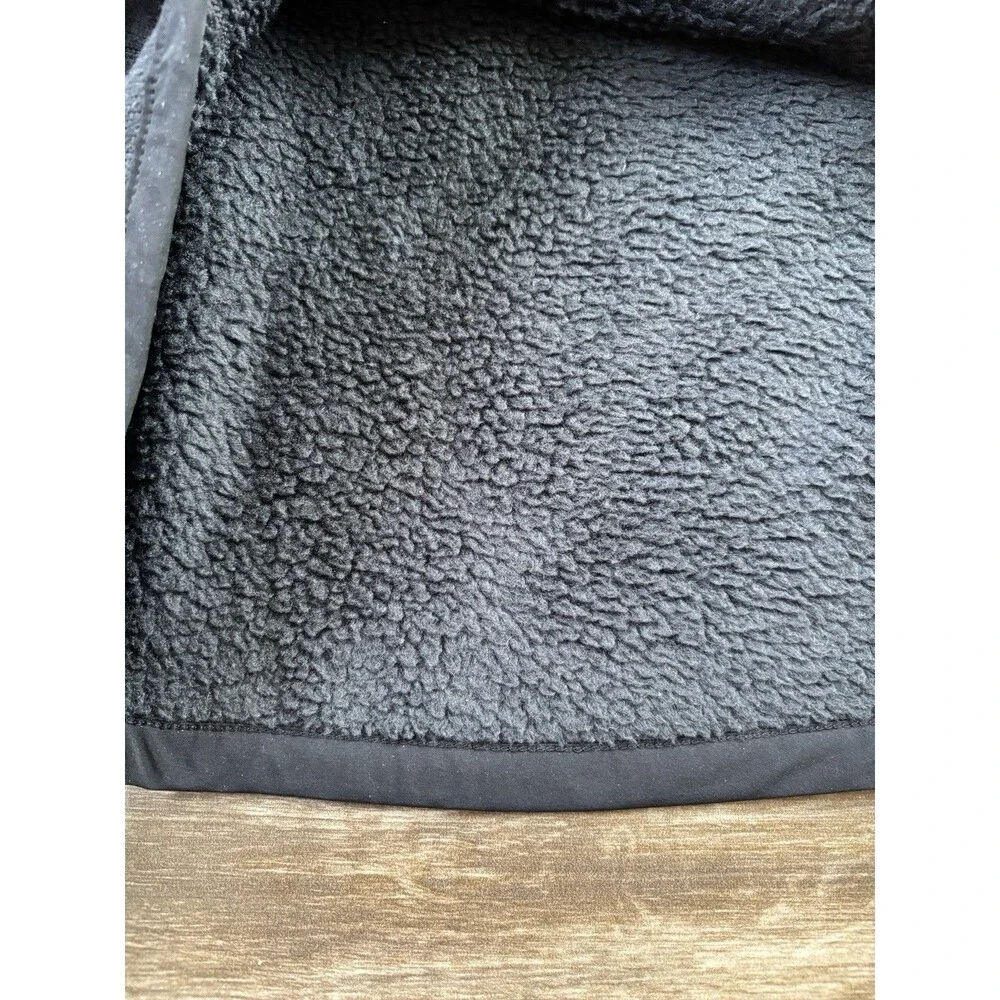The North Face GORDON LYONS 1/4 Zip Sweater Knit Fleece Jacket‎ Black Size L EUC